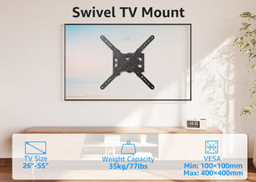 TV Mount Full Motion Flat Wall Mount Brackets 20-55 Inch E400