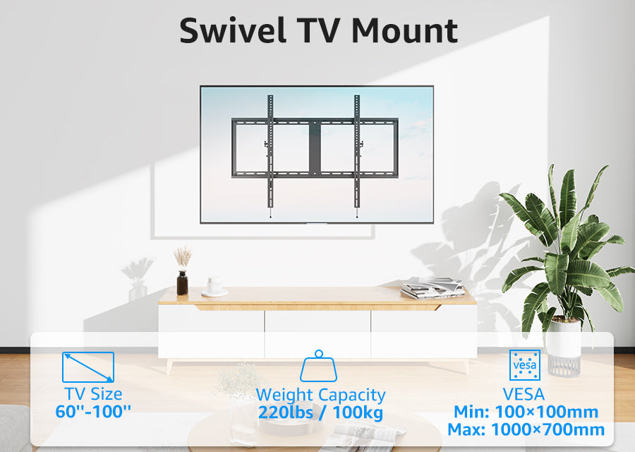 Tilting TV Bracket Wall Heavy Duty TV Holder Mount for 60-100inch MUT0090-K