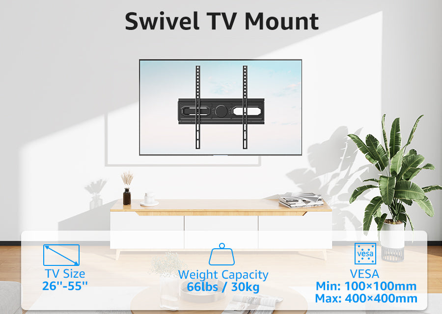 TV Rack Holder Wall Swivel Mount Bracket 26-55 Inch E420