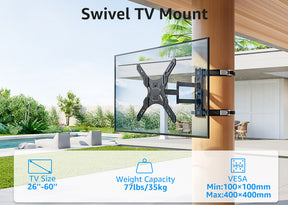 Pillar-Mounted TV Wall Swivel Mount for 	32-55 Inch TVs MUT0084