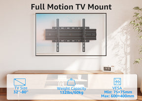 TV Mount Full Motion for 32-80 Inch MUT0086