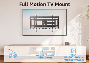 Long Arm Heavy Duty TV Wall Mount for 37''-82'' TVs V360