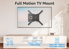Full Motion Tv Mount Wall Bracket Long Arm for 20-55 Inch  V540
