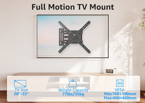 Full Motion Tv Mount Wall Bracket Long Arm for 20-55 Inch  V490