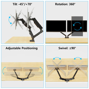 Freelift Pro Dual Monitor Desk Mount for 13''-34'' Monitors MUA8012B