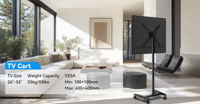 TV Cart Universal Mobile Rolling TV Floor Stand for 26''-55'' TVs MUT1119-M