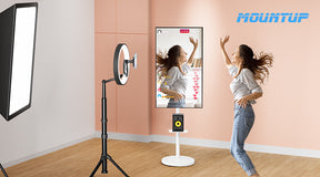 Monitor Floor Stand Hold Up To 15kg/33lbs TV Mount Cart MUT1101W