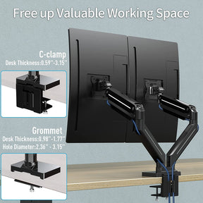 Dual Monitor Desk Mount for 13''-42'' Monitors MUA7004