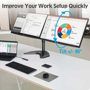 Dual Monitor Desk Stand for 13''-27’’ Monitors MUA1004