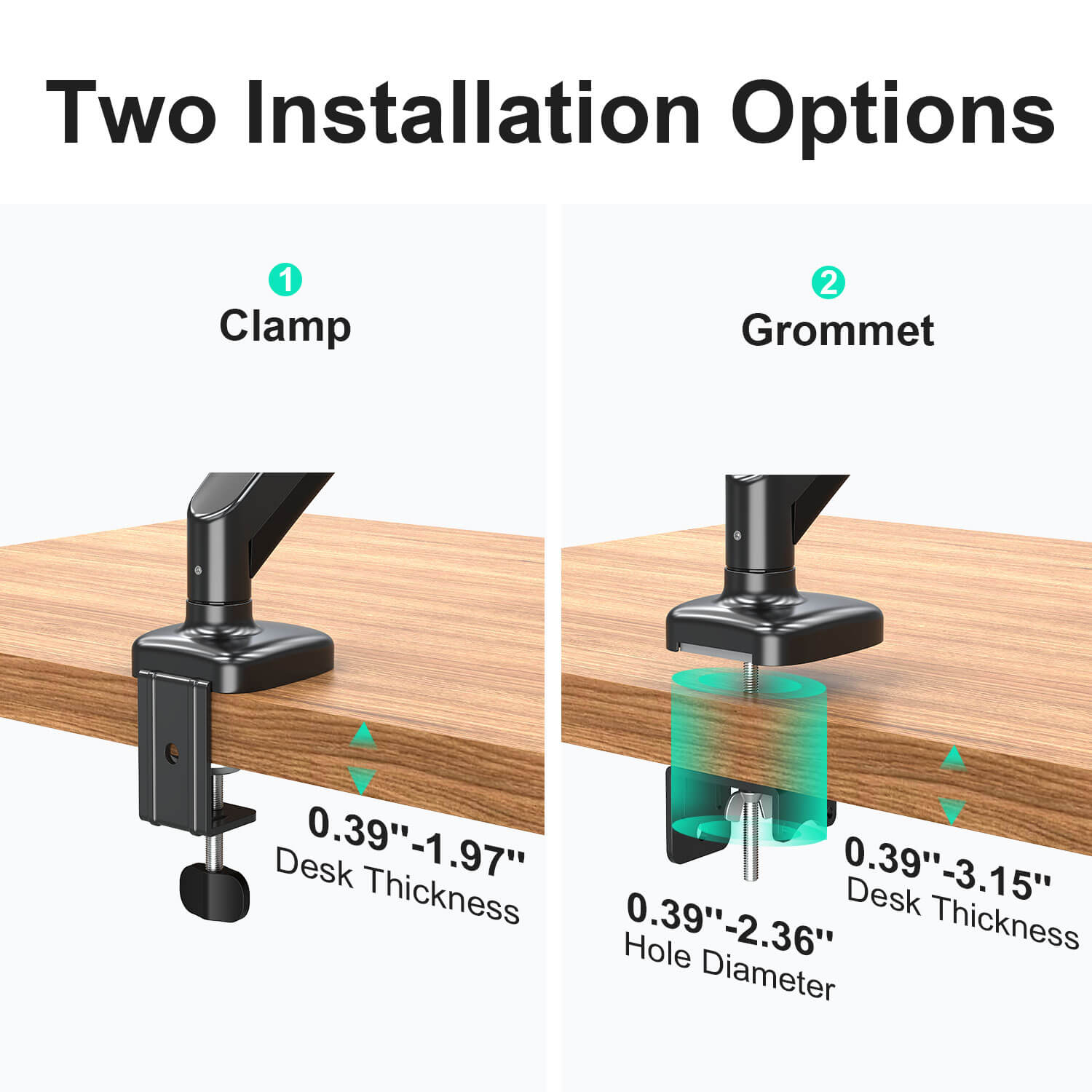 Single Monitor Desk Mount for 13''-32'' Monitors MUA0004