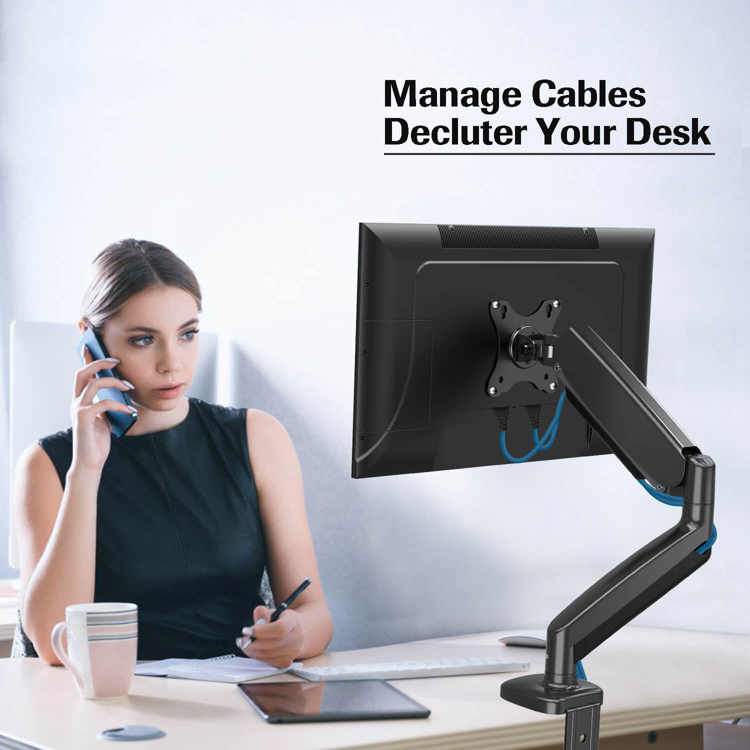 Single Monitor Desk Mount for 13''-32'' Monitors MUA0004