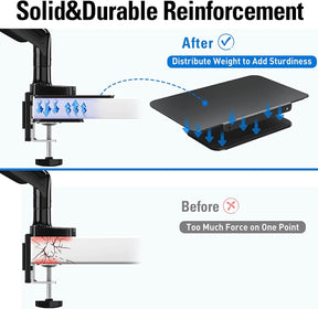 Steel Monitor Mount Reinforcement for Glass, Thin and Other Fragile Tabletop MUA0038