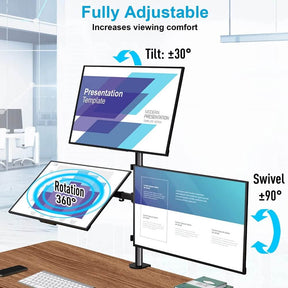 Triple Monitor Desk Mount for 13''-32'' Monitors MUA3005