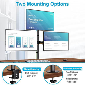 Triple Monitor Desk Mount for 13''-32'' Monitors MUA3005