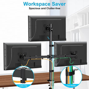 Triple Monitor Desk Mount for 13''-32'' Monitors MUA3005