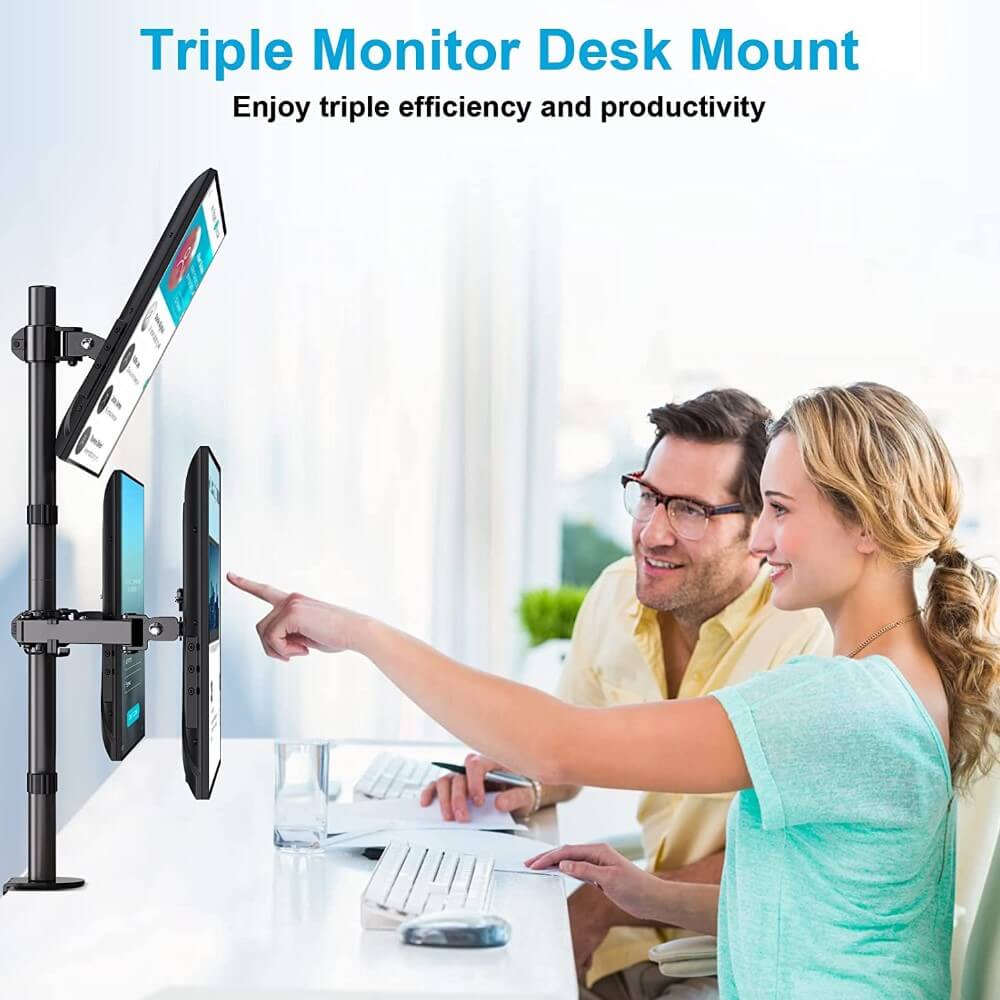 Triple Monitor Desk Mount for 13''-32'' Monitors MUA3005