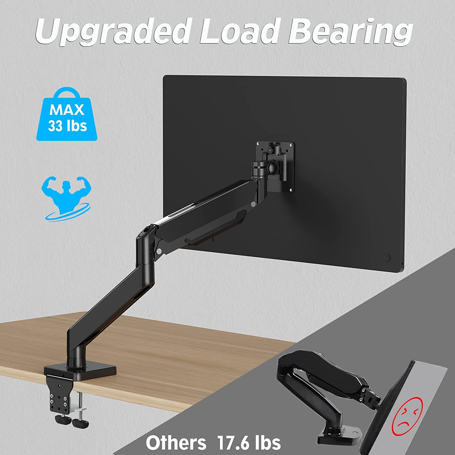 Single Monitor Desk Mount for 22"-42" Monitors MUA7005