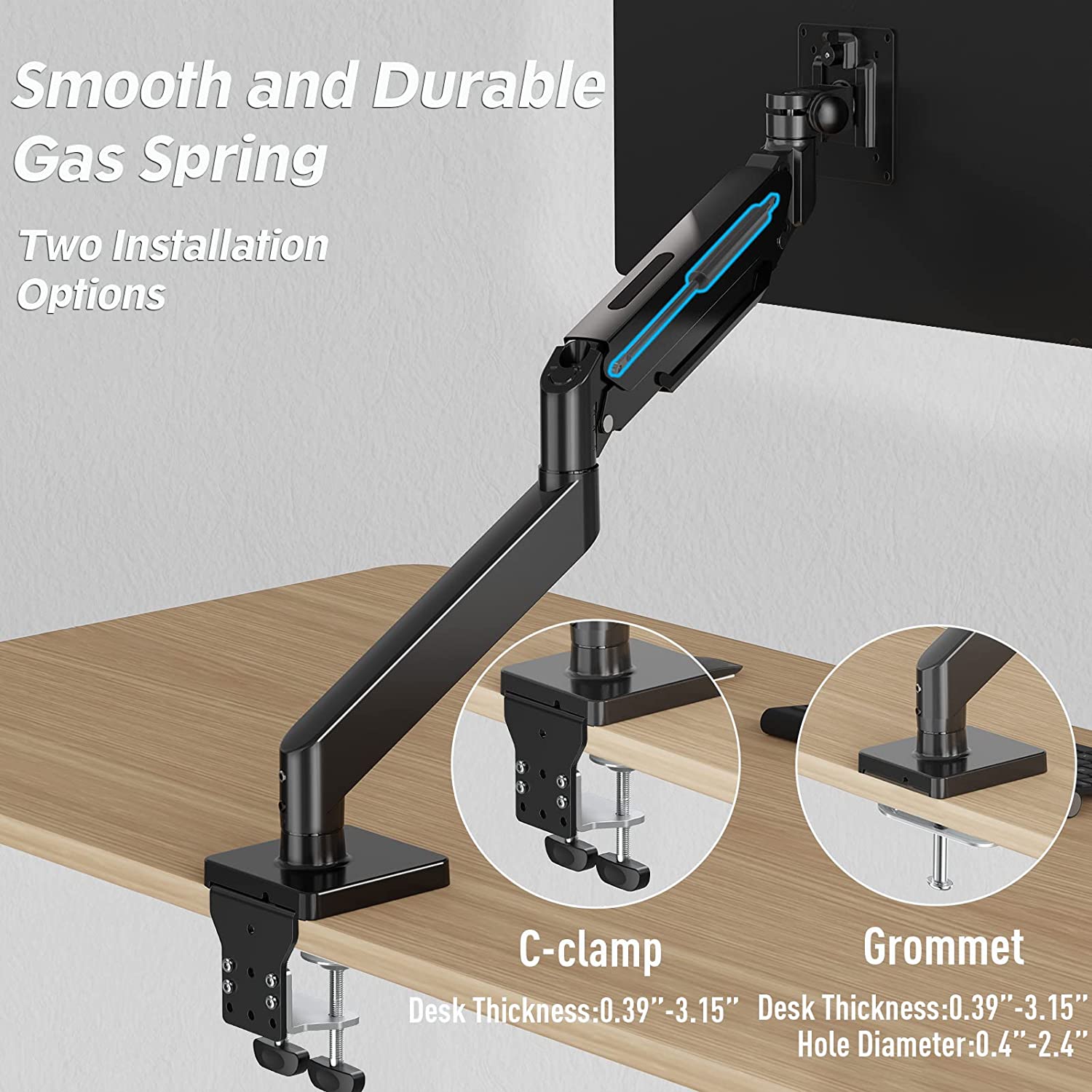 Single Monitor Desk Mount for 22"-42" Monitors MUA7005