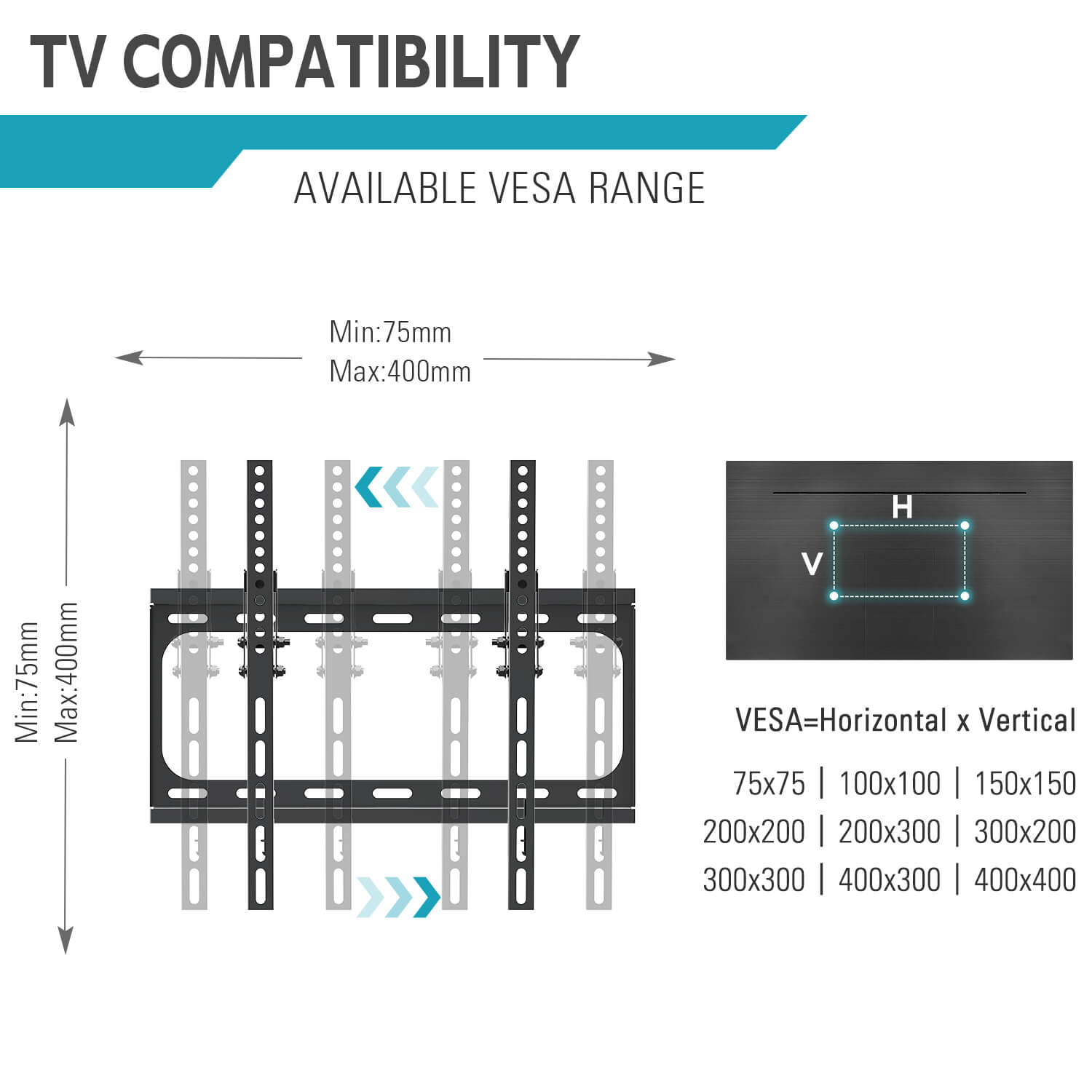 Tilting TV Wall Mount for 32''-65" TVs MUT0078