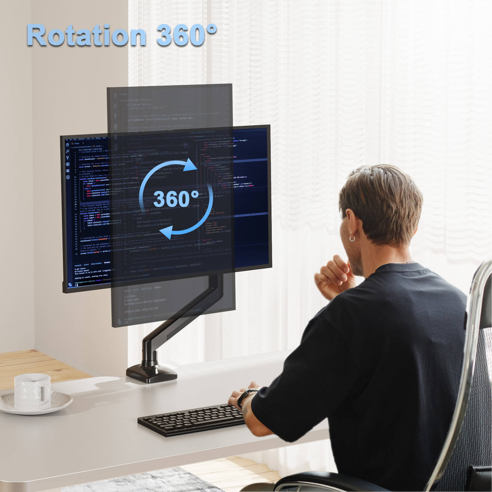Single Monitor Desk Mount for Max 32'' Monitors MUA8005B