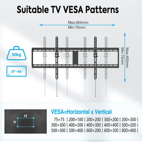 Tilting TV Wall Mount for Up To 86" Tvs MUT0053-XL
