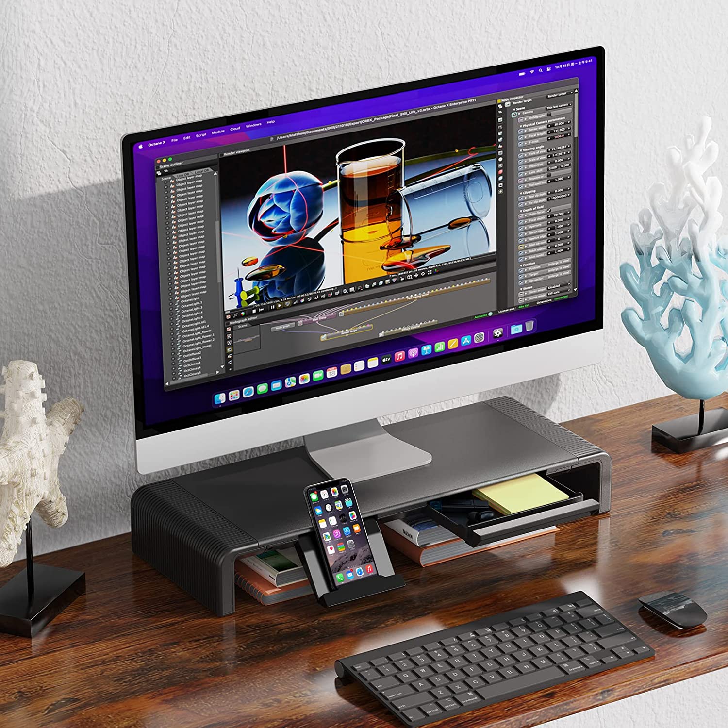 ergonomic monitor riser for home office