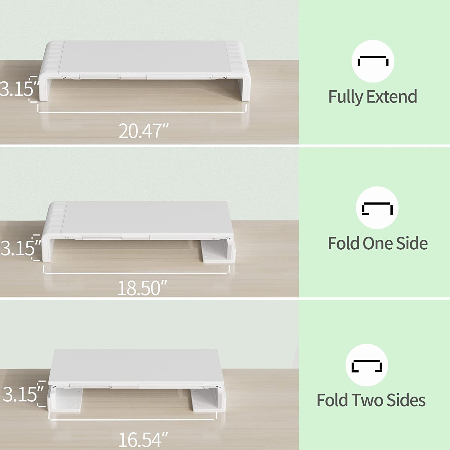 foldable monitor riser for multiple uses