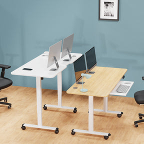 WOKA Electric Height Adjustable Standing Desk with Keyboard Tray