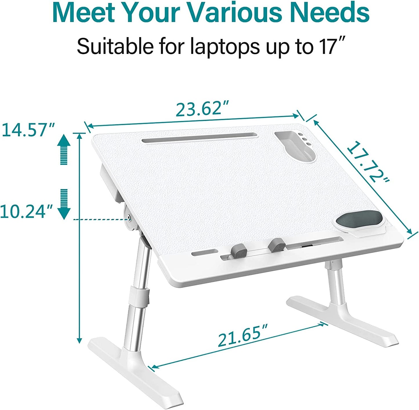 White large laptop desk for various needs