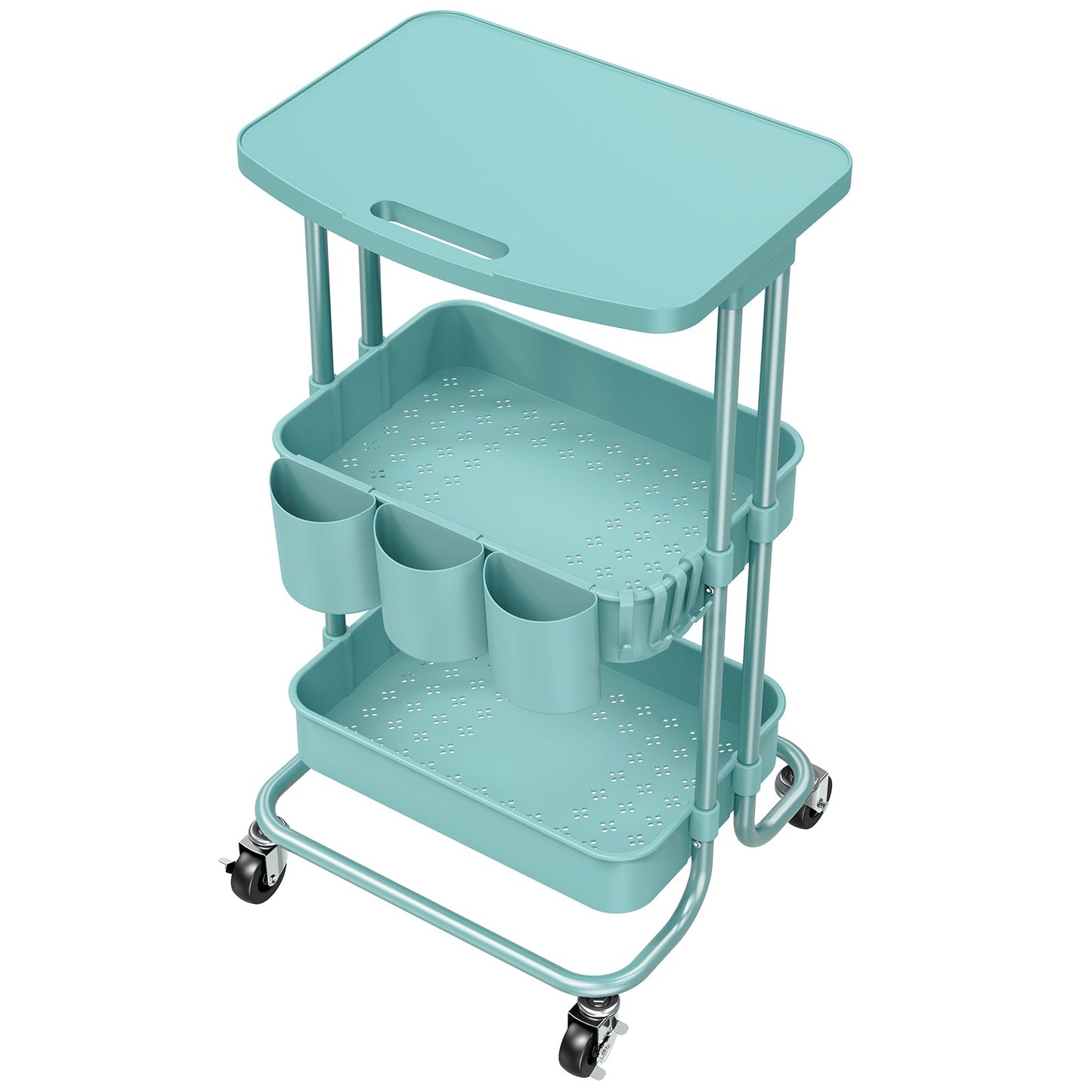 3 tier rolling cart with tabletop