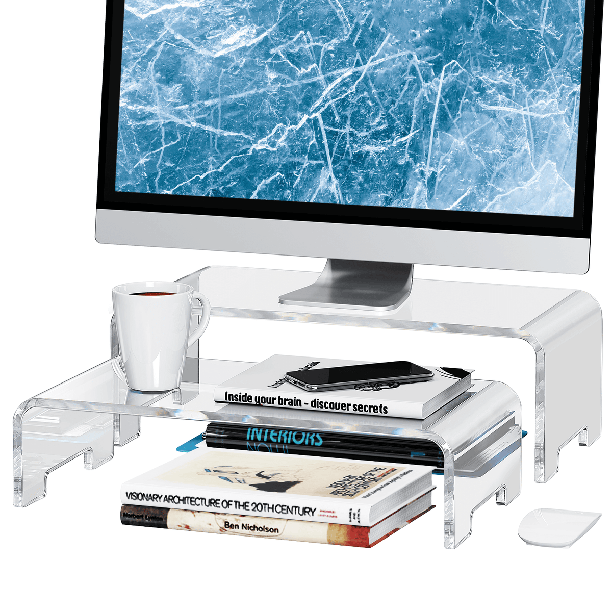 Zimilar 2 packs acrylic monitor stand