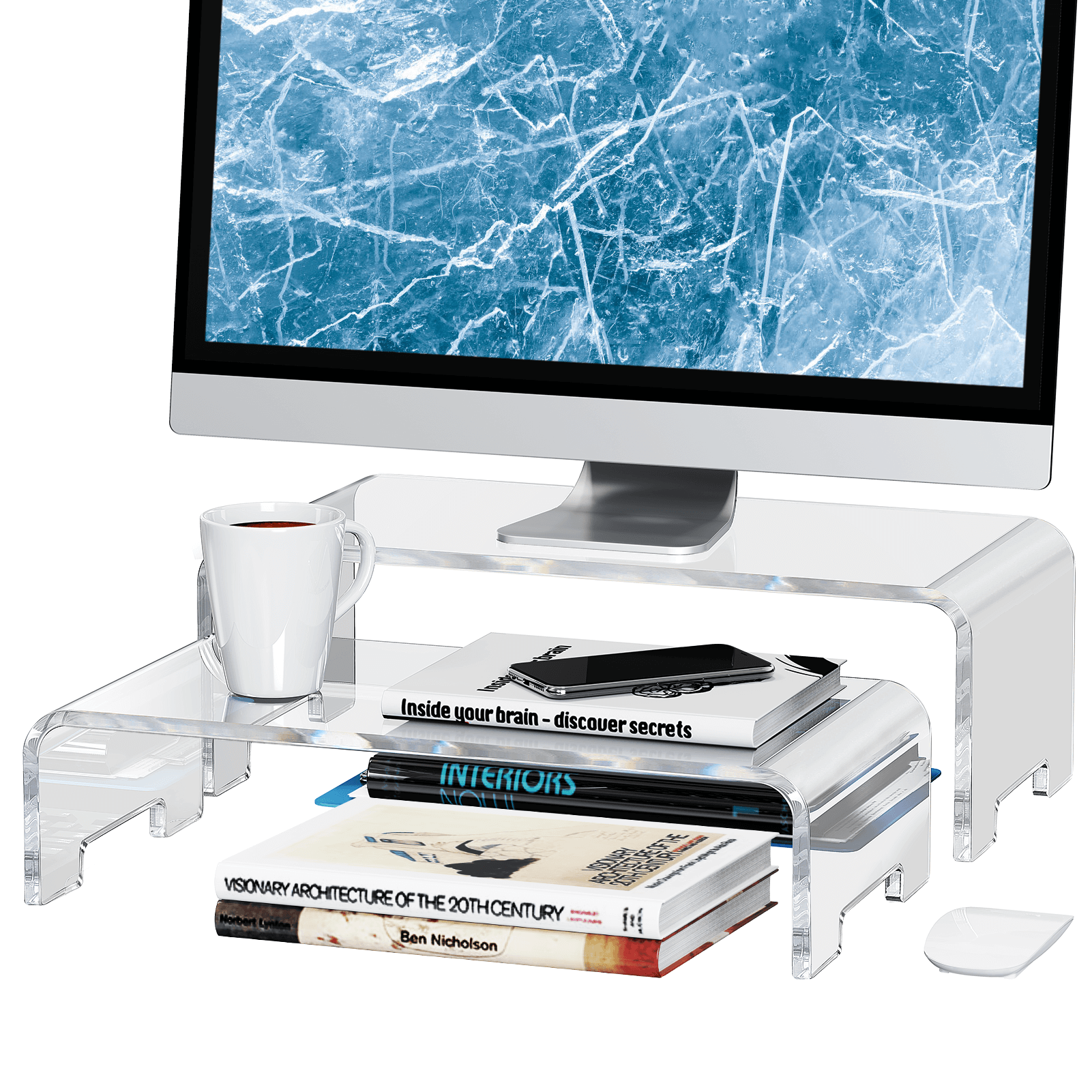 Zimilar 2 packs acrylic monitor stand