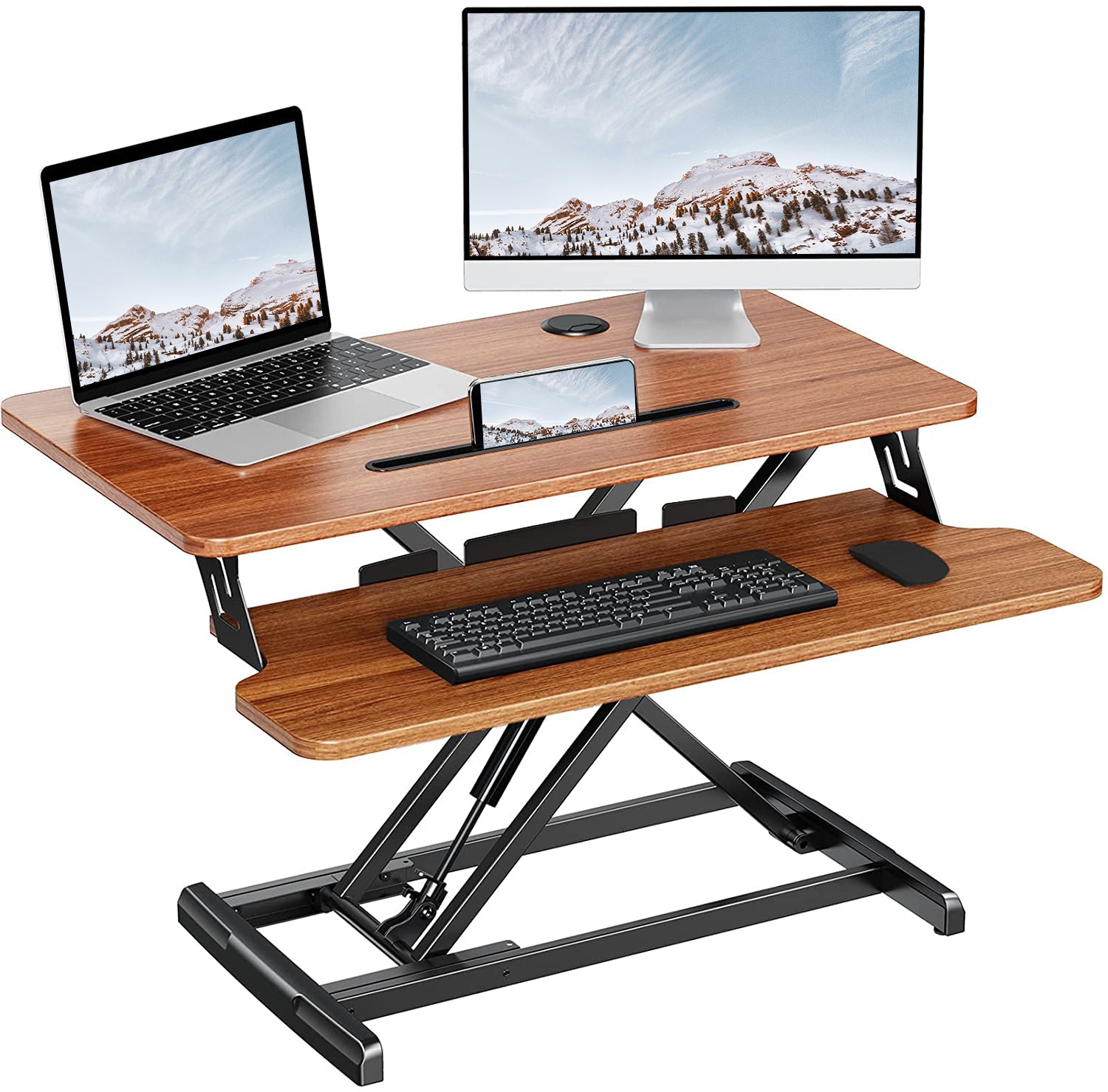 28‘’ Standing Desk Converter Brown