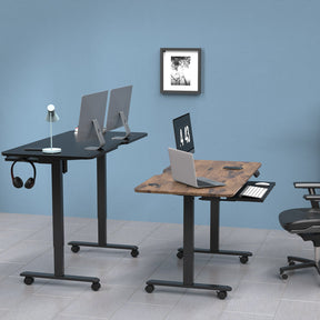 WOKA Electric Height Adjustable Standing Desk with Keyboard Tray
