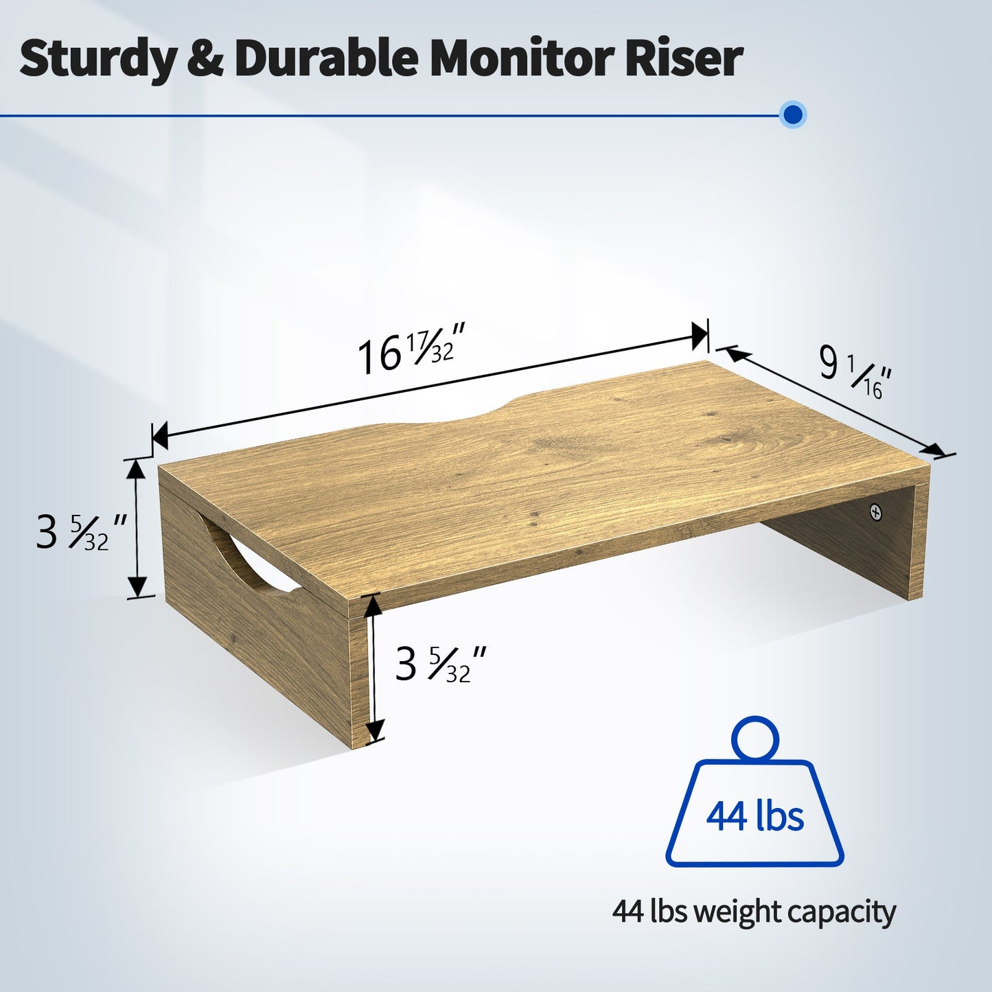 Wood Monitor Riser for Desk