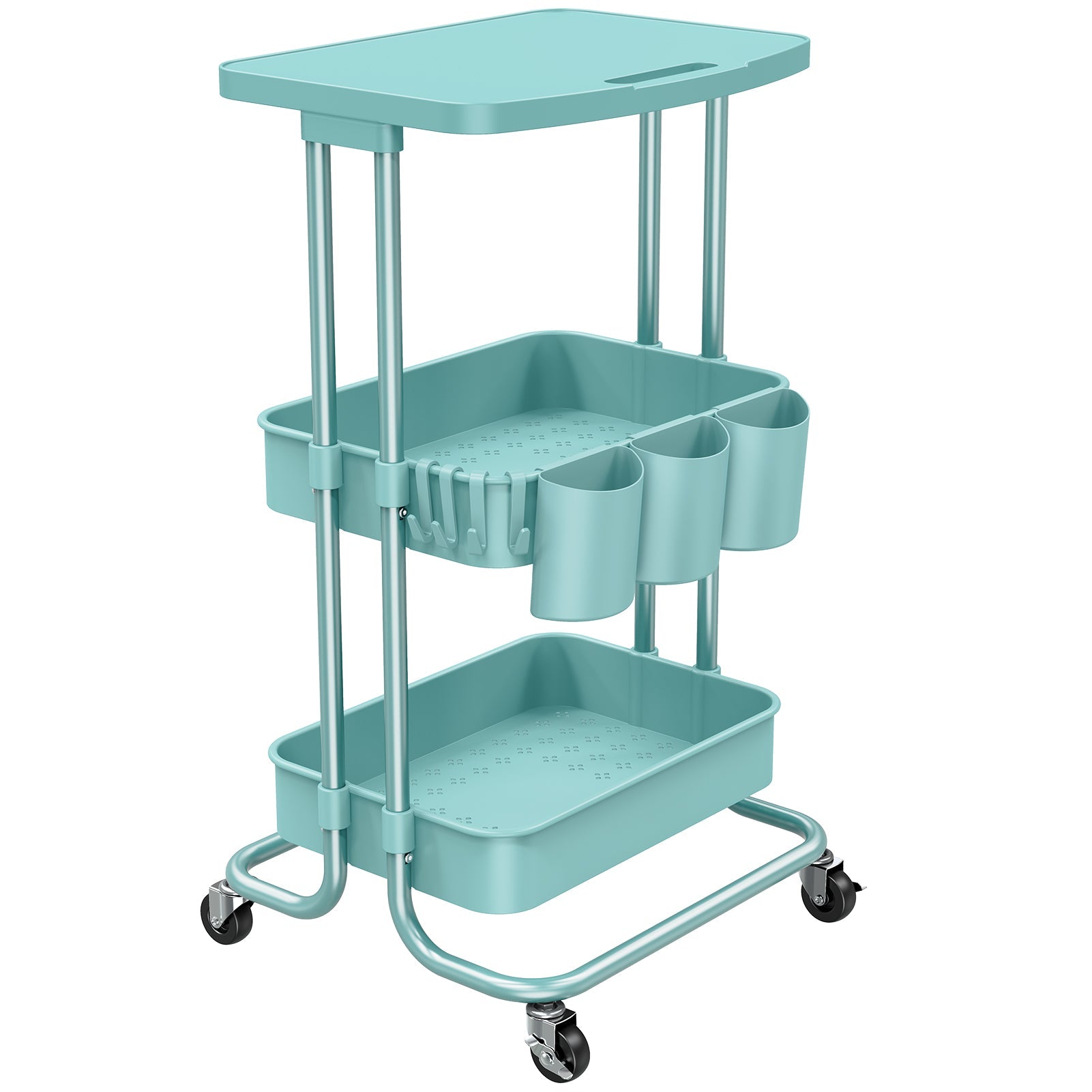 3 tier rolling cart Blue