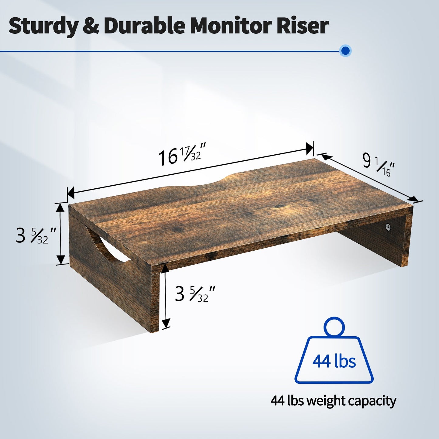 Wood Monitor Riser for Desk