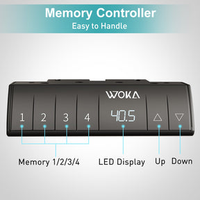 WOKA L Shaped Motorized Corner Standing Desk with Splice Board