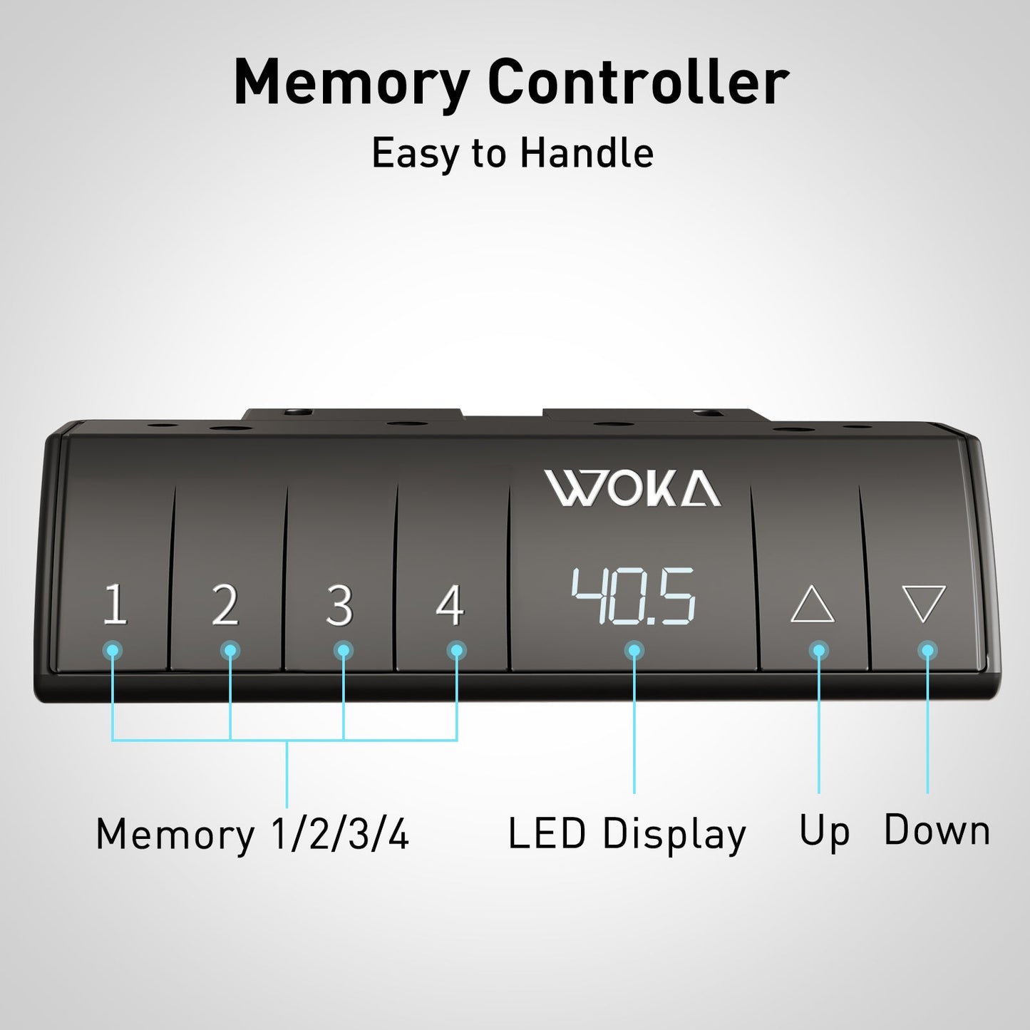 WOKA L Shaped Motorized Corner Standing Desk with Splice Board