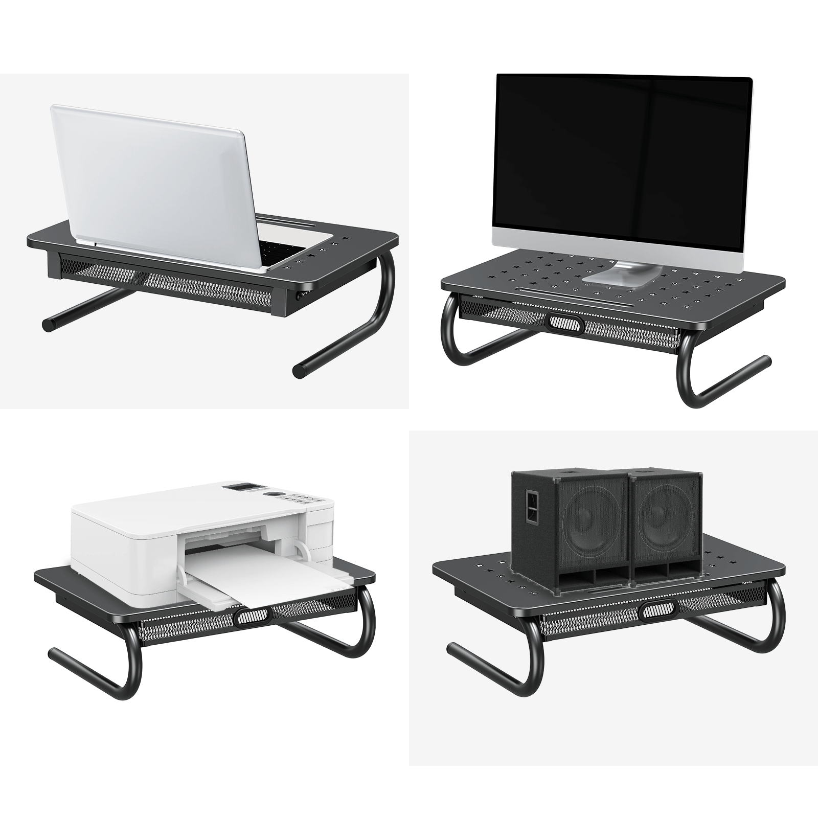 Zimilar U shaped Monitor Stand with Drawer for multiple scenes