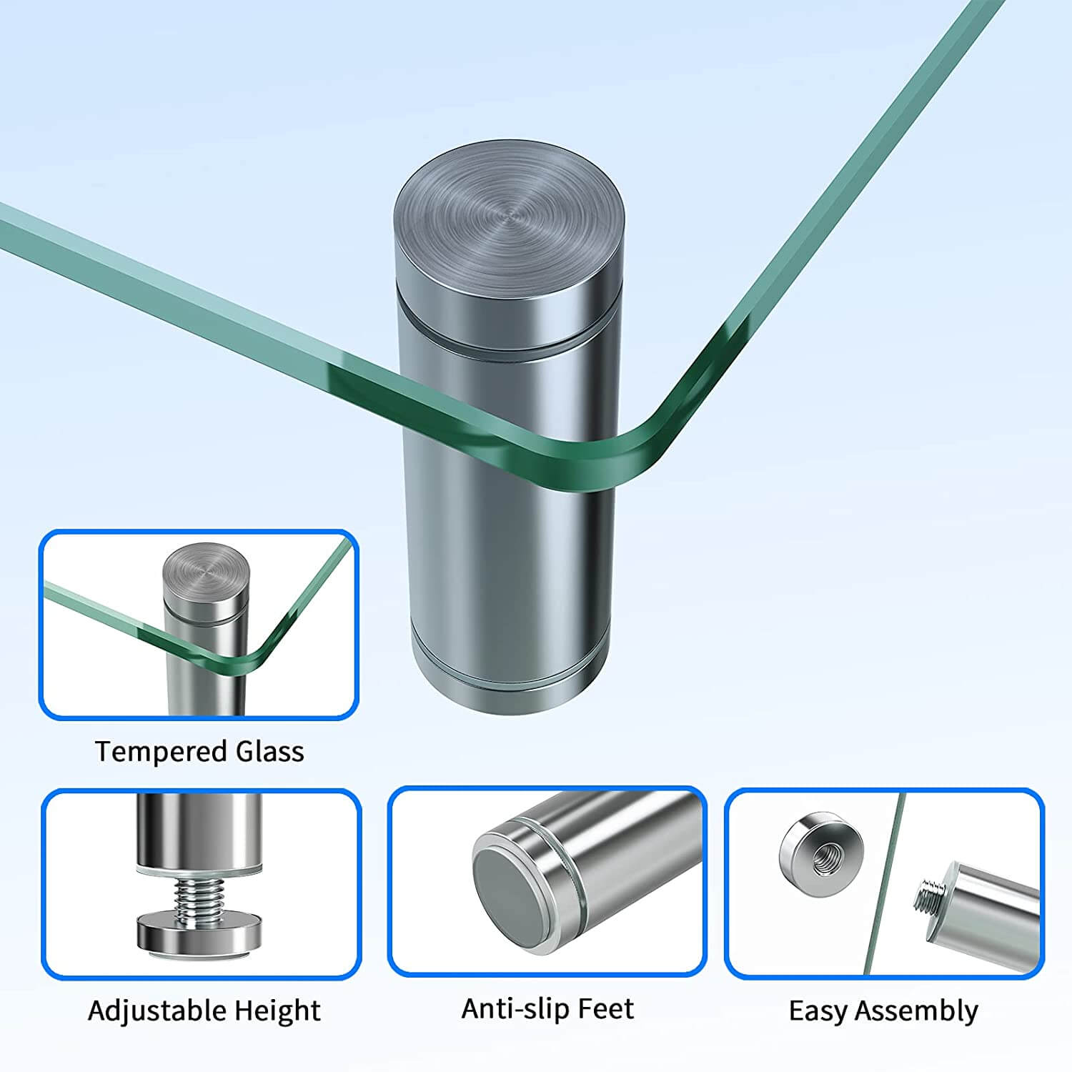 Zimilar 1 Pack Glass monitor stand details