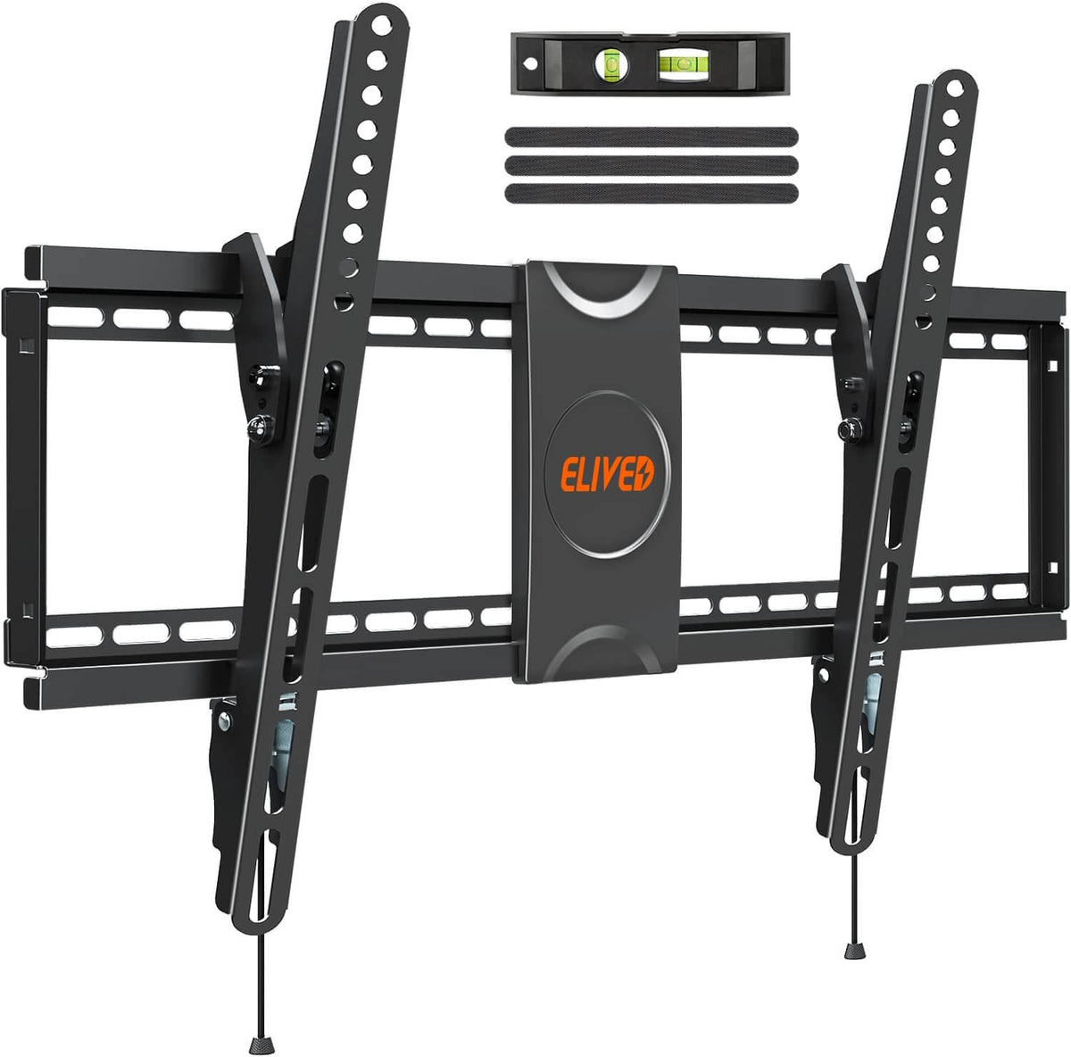 Tilting Wall Mount for Most 37-75 Inch Flat Screen Curved TVs, Universal Tilt TV Mount fits 16”, 18”, 24” Studs, Low Profile Bracket Max VESA 600x400mm