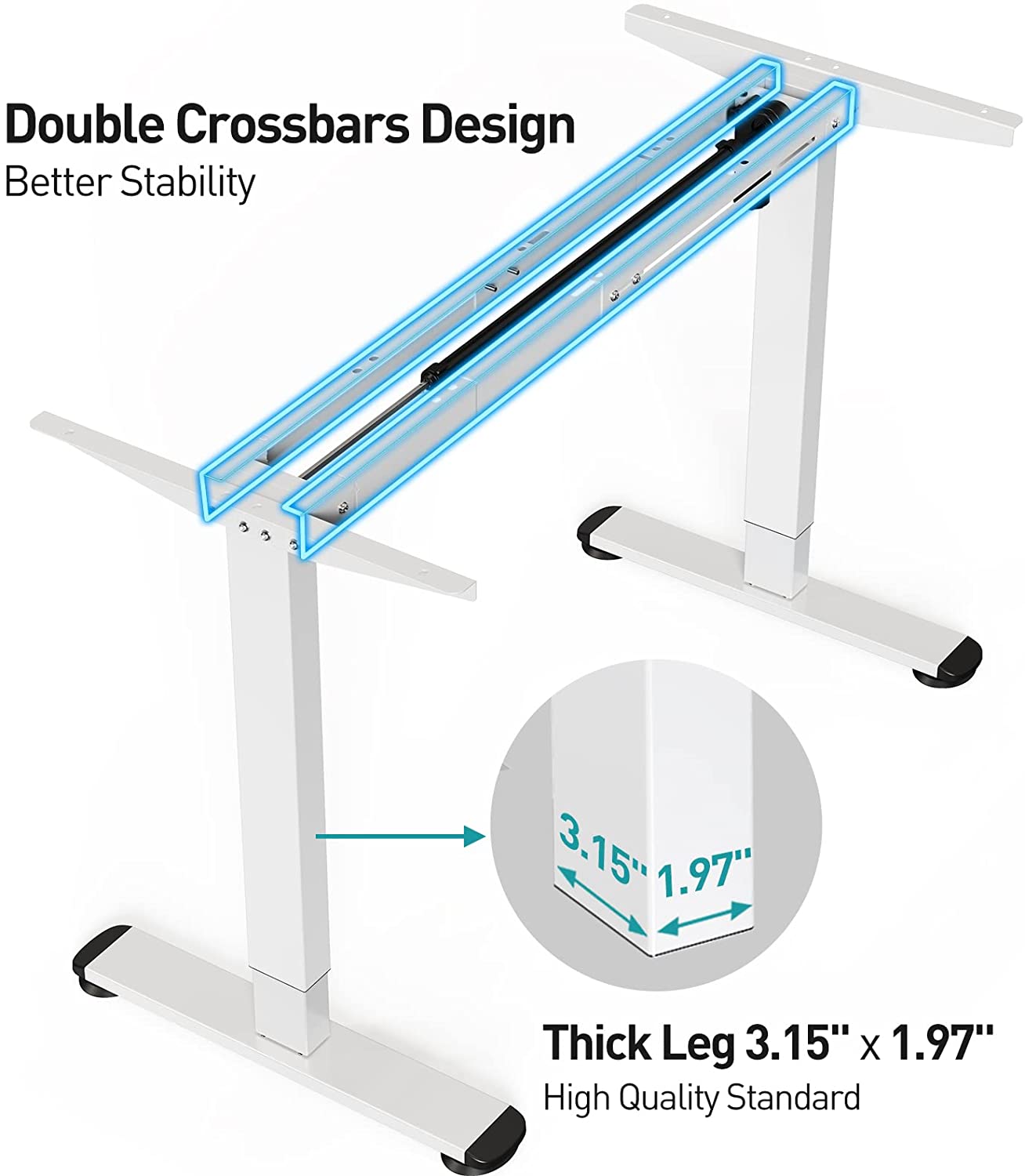 White +Oak hight quality standing desk