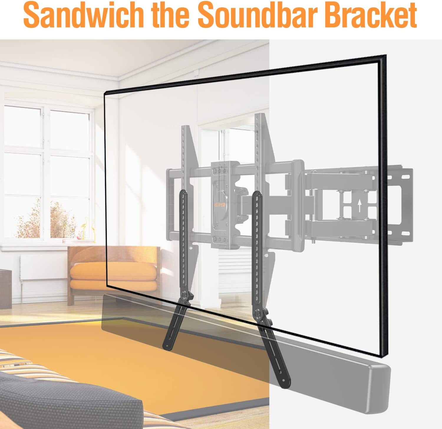 Smatto Soundbar Mount Sound Bar TV Bracket