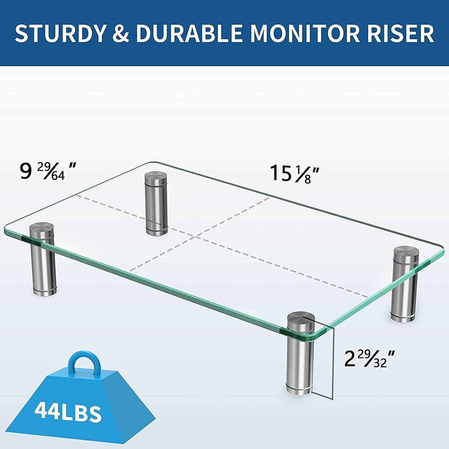 Zimilar 1 Pack Glass monitor stand size