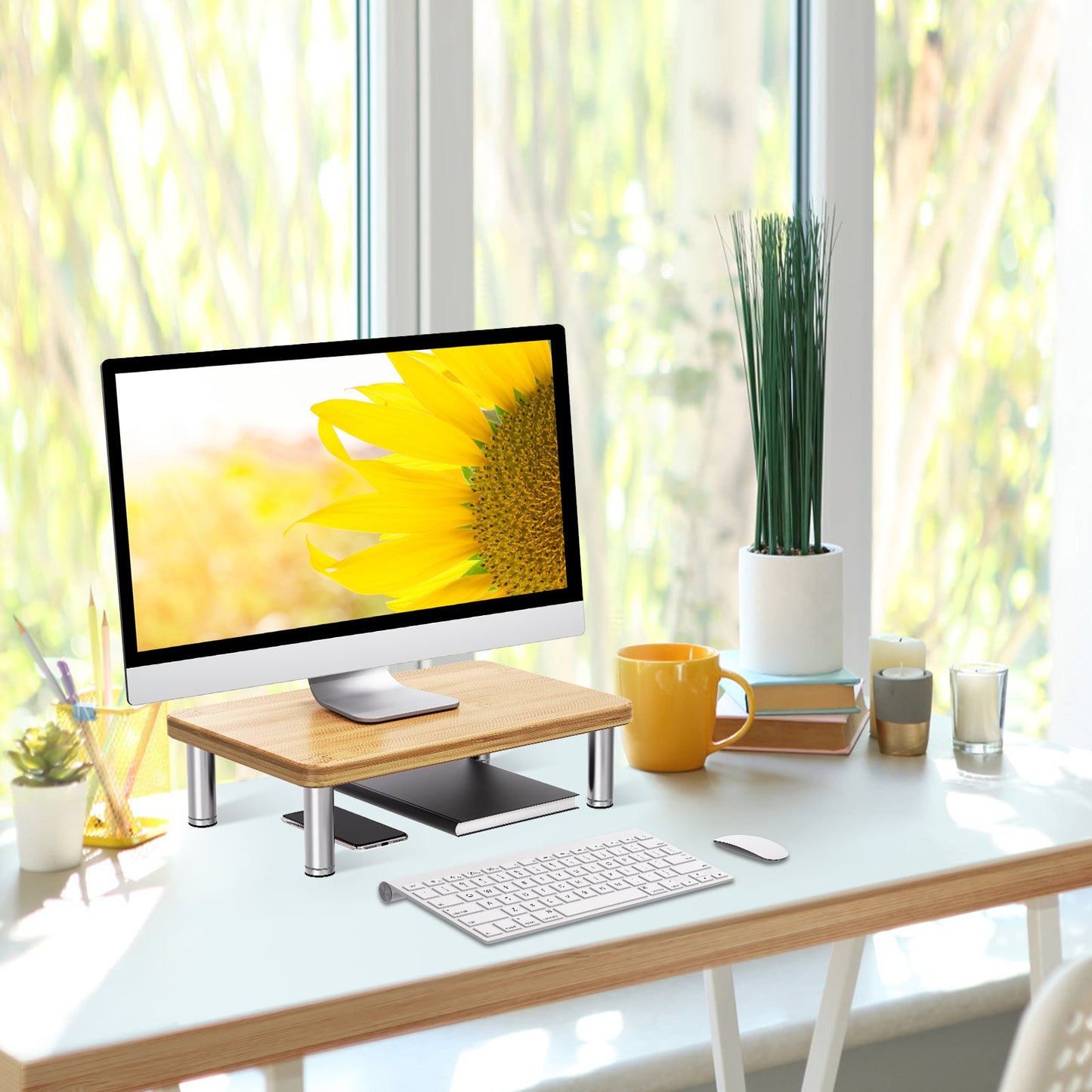 Bamboo Monitor Stand Riser