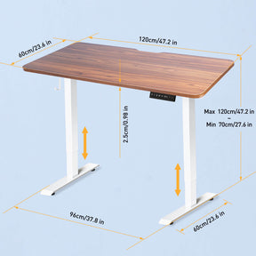 Walnut Top 48"x24" height adjustable standing desk