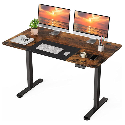 Rustic Brown + Black standing desk