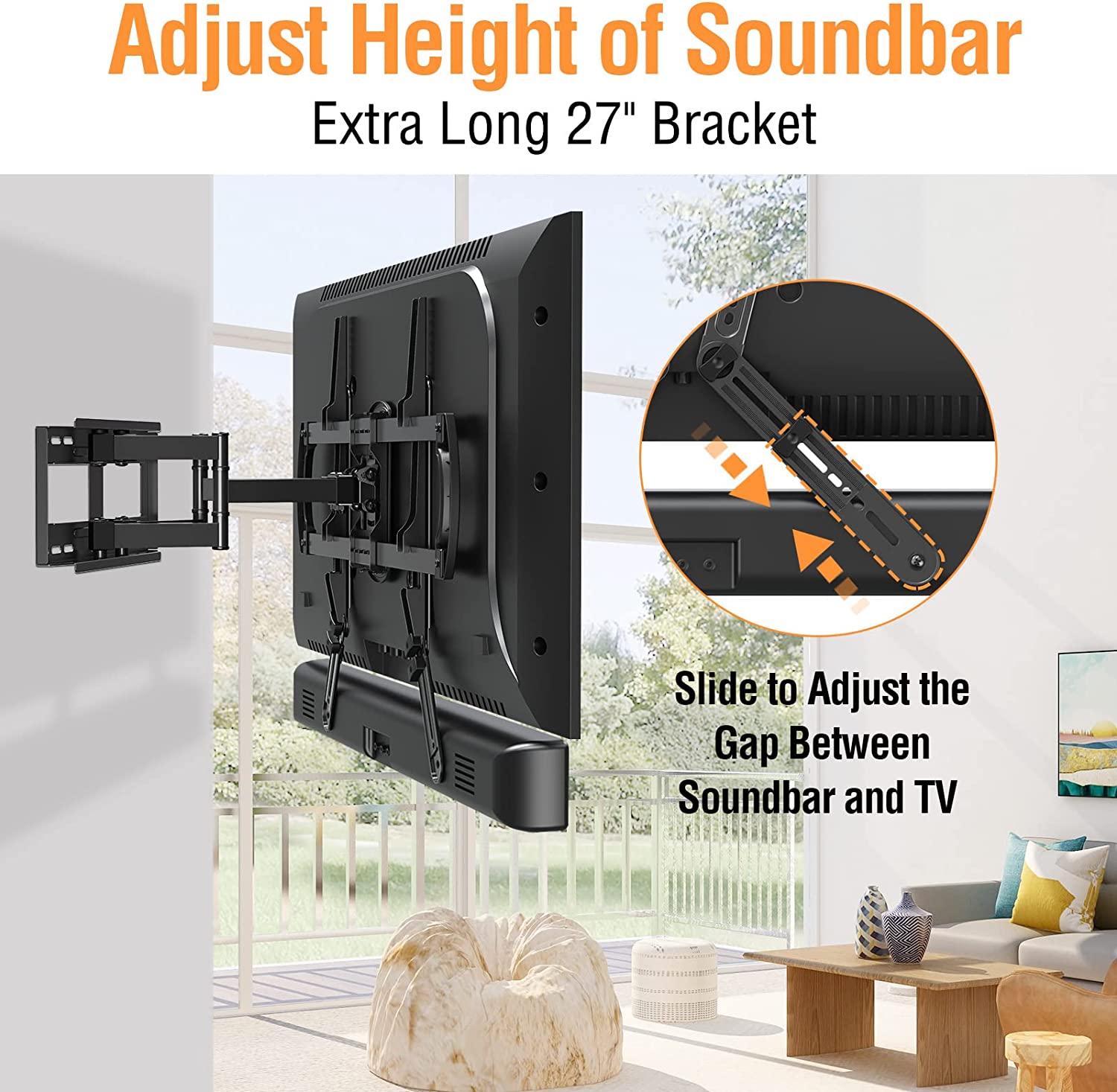 Smatto Soundbar Mount Sound Bar TV Bracket