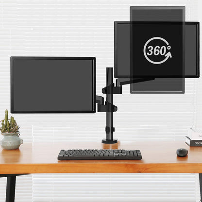 Dual Arms monitor arm mount to fully rotate monitors